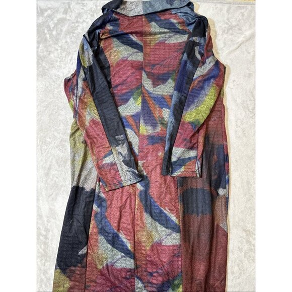 The Pyramid Collection Cardigan Jacket XL Gray Abstract Multi Color Artsy Boho - Picture 13 of 13